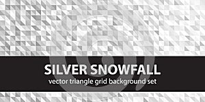 Triangle pattern set Silver Snowfall