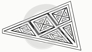 Triangle pattern tile, geometric design for flooring style. vector design Generative AI