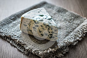 Triangle piece of molded cheese