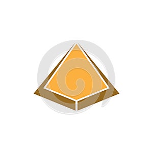 Triangle piramid icon and symbol vector template