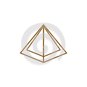 Triangle piramid icon and symbol vector template