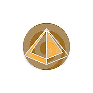 Triangle piramid icon and symbol vector template