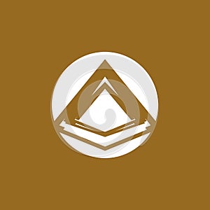 Triangle piramid icon and symbol vector template