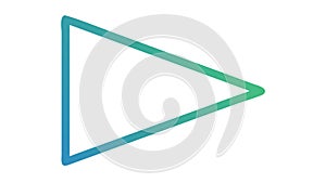 Triangle Play Button with Gradient Icon, UI, vector design Generative AI