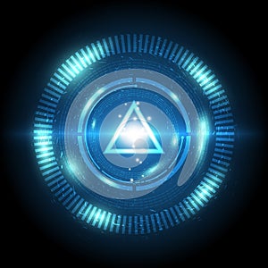 Triangle power digital button