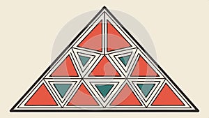 Triangle pyramid vector, geometric 3D shape, abstract design and modern art vector design Generative AI