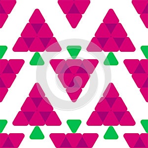 Triangle raspberry geometric seamless pattern