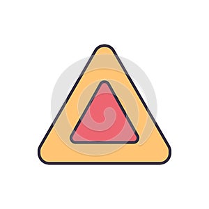 Triangle related vector icon