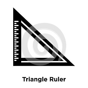 Triangle Ruler icon vector isolated on white background, logo co