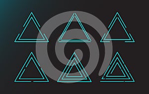 Triangle shape abstract technology future interface hud