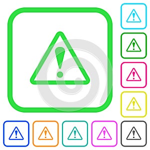 Triangle shaped warning sign vivid colored flat icons icons photo