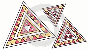 Triangle shapes, geometric pattern and abstract design vector design Generative AI