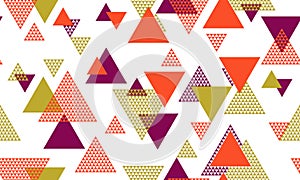 Triangle shapes seamless pattern vector design.