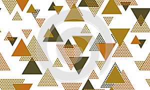 Triangle shapes seamless pattern vector design.