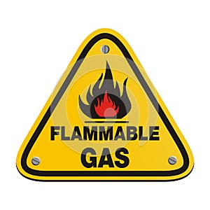 Triangle sign - flammable gas photo