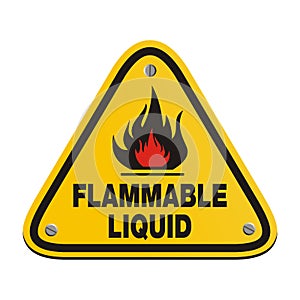 Triangle sign - flammable liquid photo