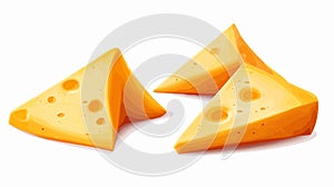 Triangle Slice Cheese Vector Illustration for Culinary Design Projects