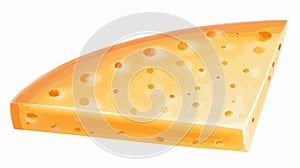 Triangle Slice Cheese Vector Illustration for Culinary Design Projects