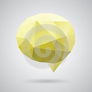 Triangle speech clouds - vector triangular illustration, speech bubble