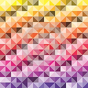 Triangle square diamond shape pattern abstract background consistency in colors and gradation in the depth