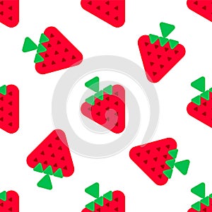 Triangle strawberry geometric seamless pattern