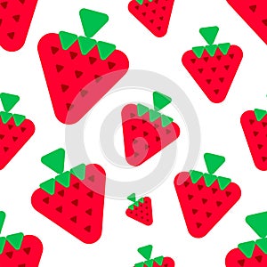 Triangle strawberry seamless pattern