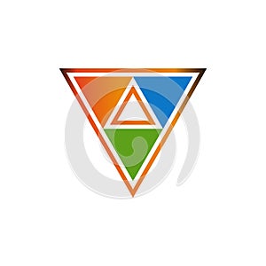 triangle stylish logo icon