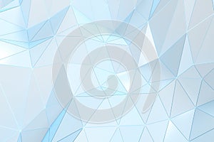 Triangle surface plane with structure lines, 3d rendering