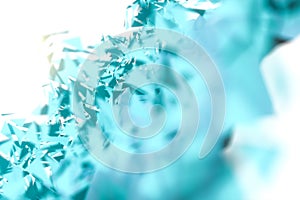 Triangle surface plane with structure lines, 3d rendering