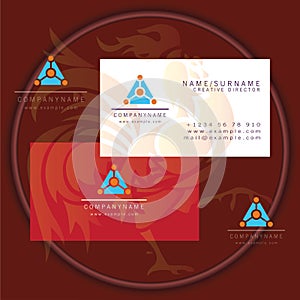 Triangle tech business card logo