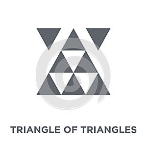 Triangle of triangles icon from Geometry collection.