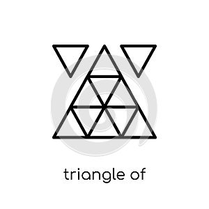 Triangle of triangles icon from Geometry collection.