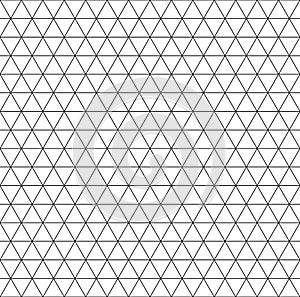 triangle - triangular pattern with equilateral triangles, black and white vector seamless repeatable texture
