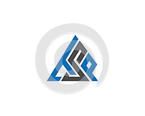 Triangle TSP Letter Logo photo