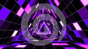 Triangle tunnel technology abstract background