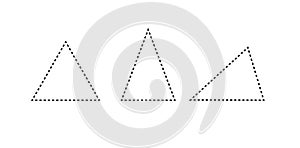 Triangle types based on sides, math basic shapes