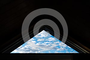 Triangle window of the sky