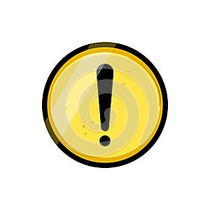 triangle yellow warning sign cartoon vector illustration