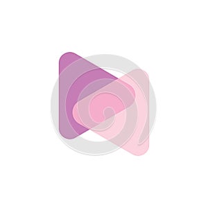 Trianglel linked gradient logo vector