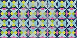 Triangles colorful geometry seamless pattern