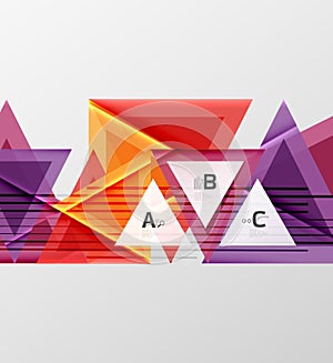 Triangles and geometric shapes abstract background