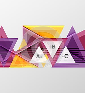 Triangles and geometric shapes abstract background