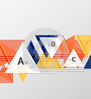 Triangles and geometric shapes abstract background