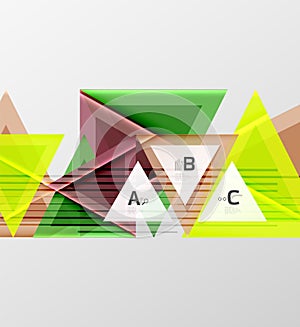 Triangles and geometric shapes abstract background