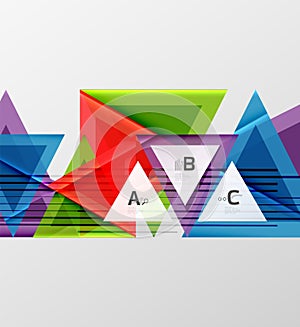 Triangles and geometric shapes abstract background