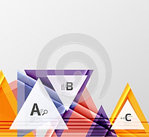 Triangles and geometric shapes abstract background