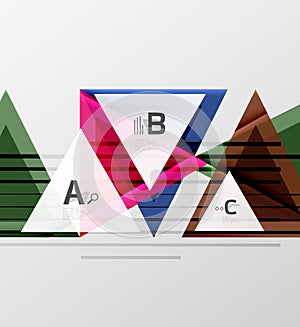 Triangles and geometric shapes abstract background