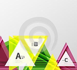 Triangles and geometric shapes abstract background