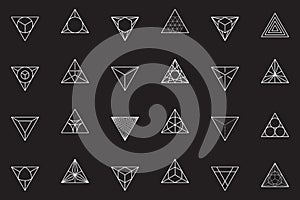 Triangles, icon set