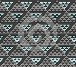 Triangles, seamless pattern, gray, color.